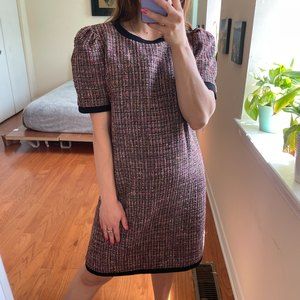 Kate Spade New York Puff Sleeve Tweed Mini Dress